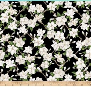 Magnolia Mania Blank Quilting Floral Fabric by Danielle Murray 3.2yds X 45" Wide